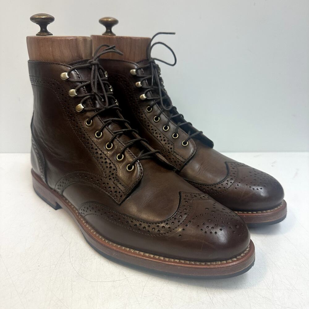 WORN TWICE Rancourt & Co. Wingtip Brogue Derby Boot Chromexcel Maine USA 8 D